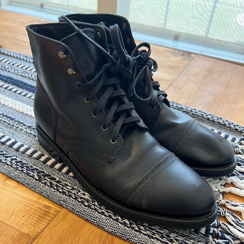 Thursday boots black leather size 11